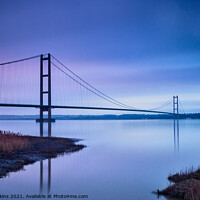 Buy canvas prints of Winter Light, Humber Bridge, North Lincolnshire by Tony Gaskins