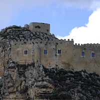 Buy canvas prints of Manfredonic Castle in Mussomeli, sicily, Italy by Andy Huckleberry Williamson III