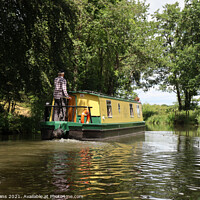 Buy canvas prints of Cruising down the Canal. by Glyn Evans