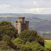 Buy canvas prints of Paxtons Tower overlooking the Towy Valley by Glyn Evans