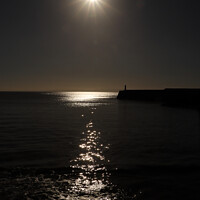 Buy canvas prints of Reflections at Porthcawl Harbour by Glyn Evans