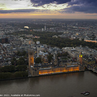 Buy canvas prints of Westminster Evening by Kevin Allen