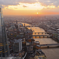 Buy canvas prints of London  Sunset over the Thames by Kevin Allen
