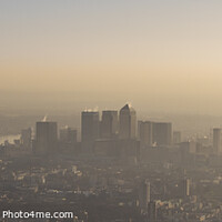 Buy canvas prints of Canary Wharf Mist by Kevin Allen