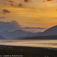 Buy canvas prints of Loch linnhe Sunset Scotland by Kevin Allen