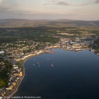 Buy canvas prints of Oban from the air by Kevin Allen