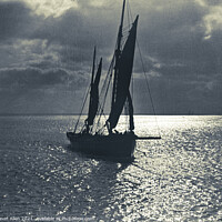 Buy canvas prints of Vintage picture sailing fishing Smack, ,from origi by Kevin Allen