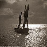 Buy canvas prints of Sailing Smack, ,from original vintage negative by Kevin Allen