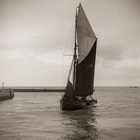 Buy canvas prints of Edwardian Sailing fishing Smack. by Kevin Allen