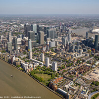Buy canvas prints of The Isle of Dogs, Canary Wharf  by Kevin Allen