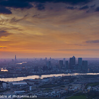 Buy canvas prints of Sunset over London by Kevin Allen