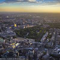 Buy canvas prints of London, St. James park and Buckingham Oakace by Kevin Allen