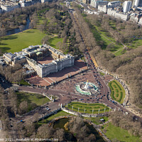 Buy canvas prints of Helicopter view of Buckingham Palace by Kevin Allen
