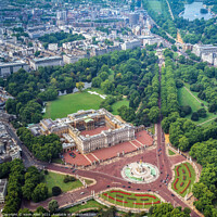 Buy canvas prints of Aerial view of Buckingham Palace by Kevin Allen
