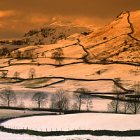 Buy canvas prints of Snow scene near Grasmere, Lake District, Cumbria, UK by Geraint Tellem ARPS
