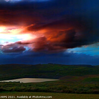 Buy canvas prints of Cloudscape over Aberbaiden Mt. near Bridgend, Wales by Geraint Tellem ARPS
