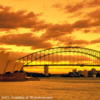 Buy canvas prints of Sydney Opera House and Harbour Bridge, New South Wales, Australia by Geraint Tellem ARPS