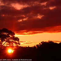 Buy canvas prints of Midsummer Highland sunset, near Inverness, Scotland by Geraint Tellem ARPS