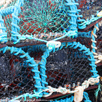 Buy canvas prints of Lobster pots/ crab nets, John o'Groats Harbour, Caithness, Scotland by Geraint Tellem ARPS