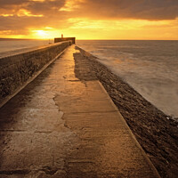 Buy canvas prints of Porthcawl Pier at sunrise, South Wales, UK by Geraint Tellem ARPS