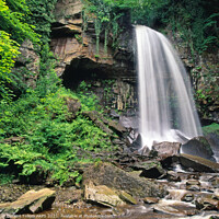 Buy canvas prints of Melincourt waterfall, Neath Valley, Wales, UK by Geraint Tellem ARPS
