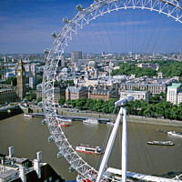 Buy canvas prints of London Eye, Big Ben, Thames, London, UK by Geraint Tellem ARPS