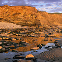 Buy canvas prints of Limestone cliffs, Dunraven Bay, Southerndown, Wales, UK by Geraint Tellem ARPS