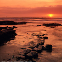 Buy canvas prints of Sunset over Bristol Channel from Nash Point, South Wales, UK by Geraint Tellem ARPS