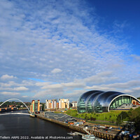 Buy canvas prints of Gateshead Millennium Bridge and The Sage, Newcastle-upon-Tyne, England, UK by Geraint Tellem ARPS