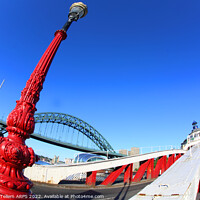 Buy canvas prints of Swing Bridge, and Tyne Bridge, Newcastle Upon Tyne, England, UK by Geraint Tellem ARPS