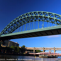 Buy canvas prints of Tyne Bridges, early morning, Newcastle Upon Tyne, England, UK by Geraint Tellem ARPS