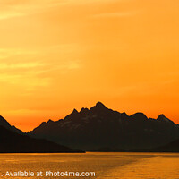 Buy canvas prints of Midnight sun off coast of northern Norway by Geraint Tellem ARPS