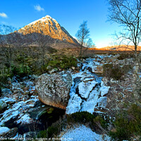 Buy canvas prints of Buachaille Etive Mor in winter, Rannoch Moor, Highland, Scotland, UK by Geraint Tellem ARPS