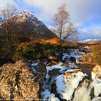 Buy canvas prints of Buachaille Etive Mor in winter, Rannoch Moor, Highland, Scotland, UK by Geraint Tellem ARPS