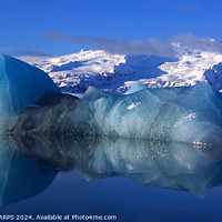 Buy canvas prints of Icebergs, Jokulsarlon Glacier Lagoon, southern Iceland by Geraint Tellem ARPS