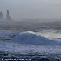 Buy canvas prints of Surf at Reynisfjara Black Sand Beach, southern Iceland by Geraint Tellem ARPS