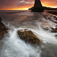 Buy canvas prints of Low tide at sunset, Freshwater Bay, Isle of Wight, UK by Geraint Tellem ARPS