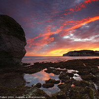 Buy canvas prints of Sunset, Freshwater Bay, Isle of Wight, UK by Geraint Tellem ARPS