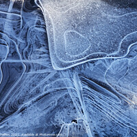 Buy canvas prints of Ice patterns, Rannoch Moor, Scotland, UK by Geraint Tellem ARPS