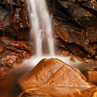Buy canvas prints of Waterfall in autumn, Rannoch Moor, Scotland by Geraint Tellem ARPS