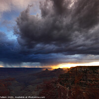 Buy canvas prints of Thunderstorms at sunset over south rim, from Cape  by Geraint Tellem ARPS