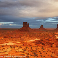 Buy canvas prints of Evening light over Monument Valley, Navajo Tribal Park, USA by Geraint Tellem ARPS