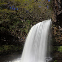 Buy canvas prints of Sgwd yr Eira waterfall, Ystradfellte, Brecon Beacons, Wales by Geraint Tellem ARPS