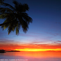 Buy canvas prints of Sunset, St Lucia, Caribbean by Geraint Tellem ARPS