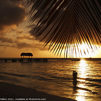 Buy canvas prints of Sunset at Pigeon Point, Tobago, Caribbean by Geraint Tellem ARPS
