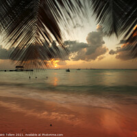 Buy canvas prints of Sunset at Pigeon Point, Tobago, Caribbean by Geraint Tellem ARPS