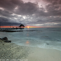 Buy canvas prints of Sunset, Pointe Aux Piments, Mauritius by Geraint Tellem ARPS