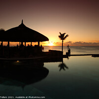 Buy canvas prints of Sunset from Le Meridien Ile Maurice, Pointe Aux Piments, Mauritius by Geraint Tellem ARPS