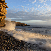 Buy canvas prints of High tide, Dunraven Bay, Southerndown, South Wales by Geraint Tellem ARPS