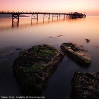 Buy canvas prints of Twilight, Totland Pier, Totland Bay, Isle of Wight, UK by Geraint Tellem ARPS